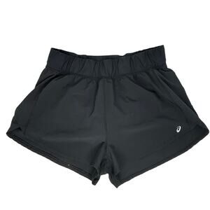 ASICS Running Shorts Women’s XL Black Lined 2.5” Inseam Zip Pocket